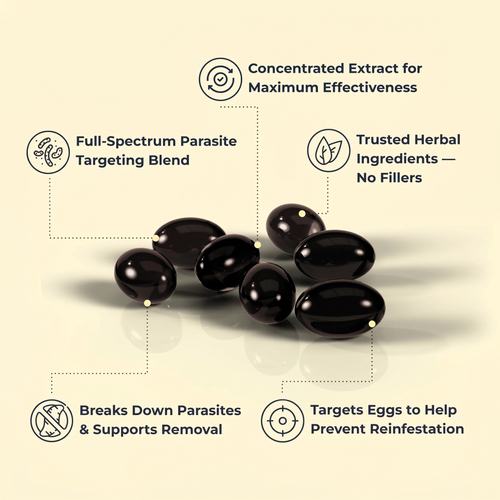 Wormwood Black Walnut Pumpkin Seed & Clove Softgels
